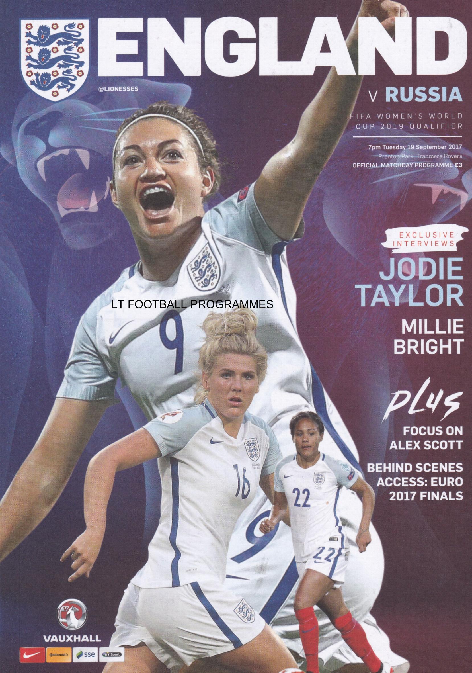 2017 - ENGLAND v RUSSIA (WOMENS)
